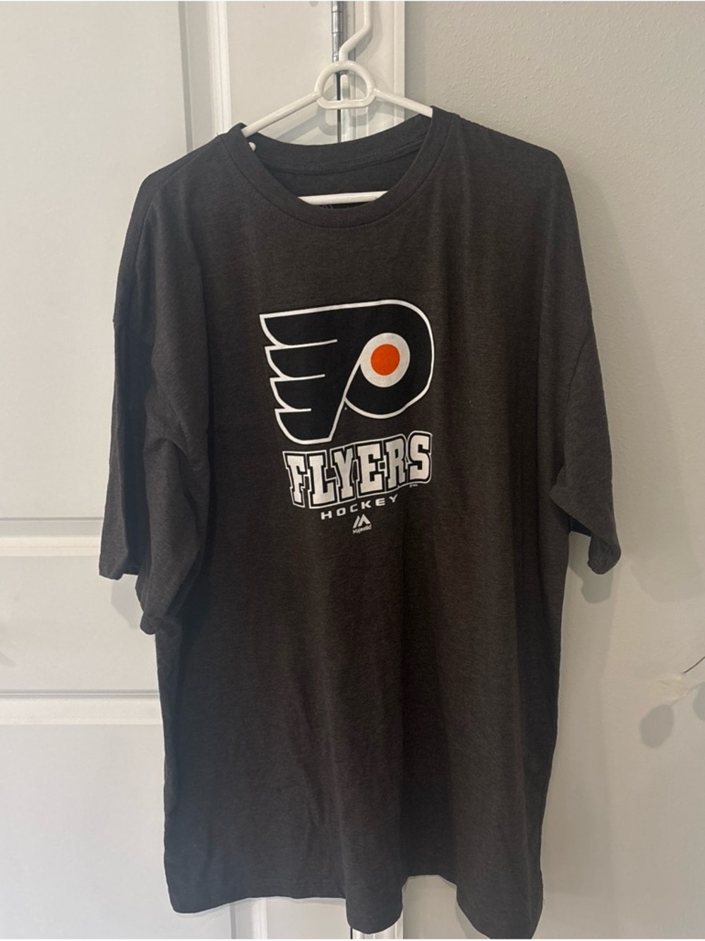 NHL Philadelphia Flyers Black T-Shirt with Orange Logo